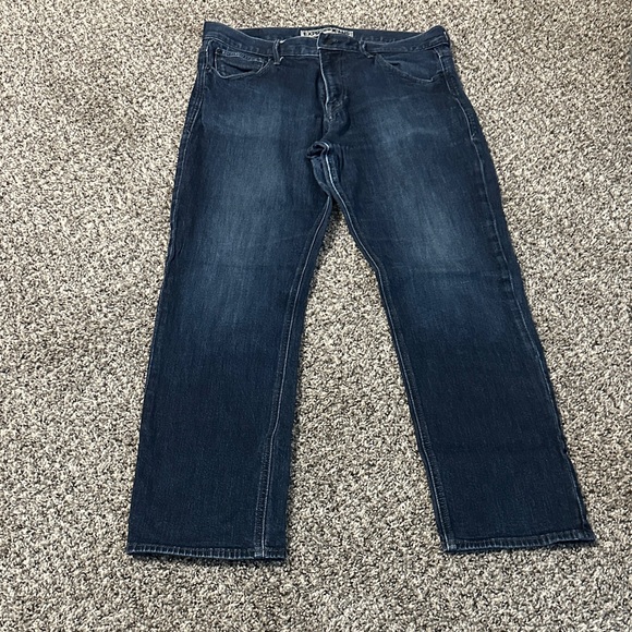 Express Dark Blue Men’s Straight Jeans - Picture 1 of 4